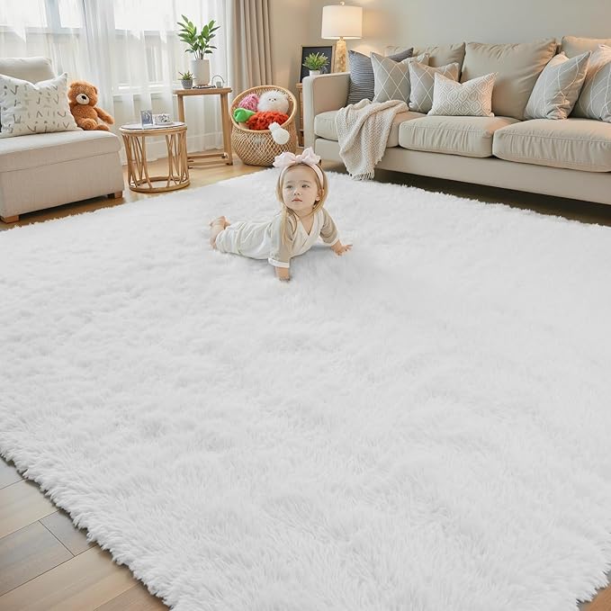 Super Soft Shaggy Area Rugs for Bedroom 4x6 Feet, Shaggy Plush Living Room Shag - Image 6