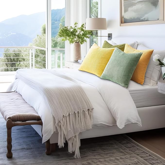 Topfinel 20x20 Oversized Throw Pillows Covers Set of 4 Euro Shams, Farmhouse - Image 7