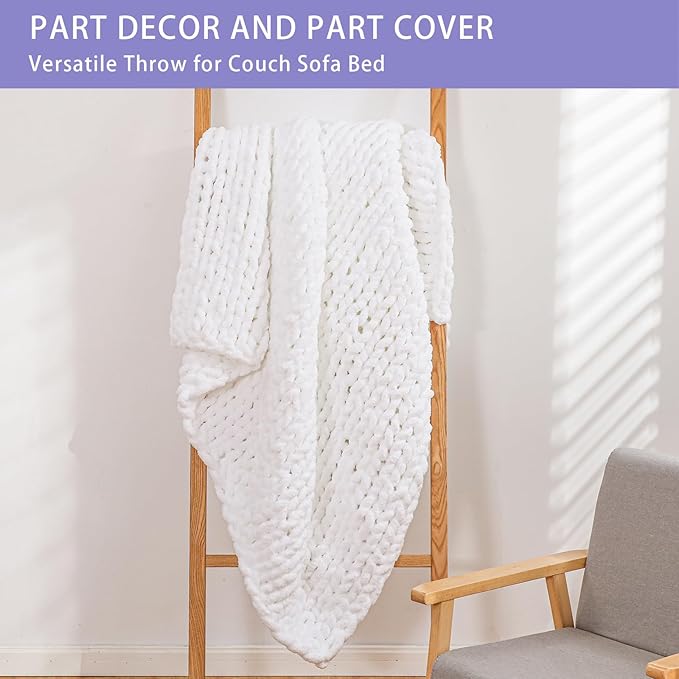 Bigacogo Chunky Knit Throw Blanket - Image 4