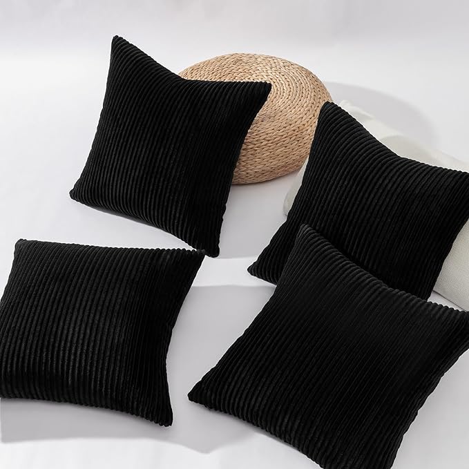 Topfinel Decorative 20x20 inch Black Throw Pillow Covers Cushion Cases - Image 4