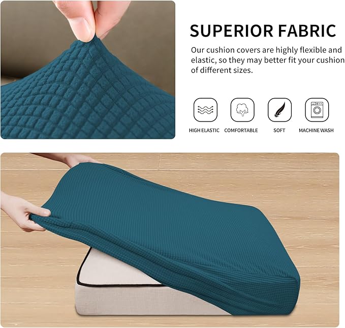 Easy-Going Stretch 3 Pieces Couch Cushion Covers