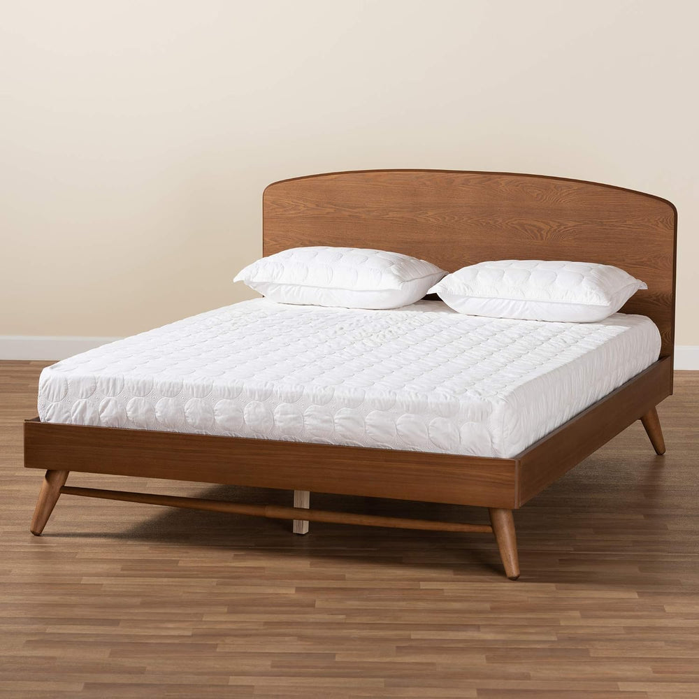Baxton Studio Keagan Mid-Century Modern Transitional Walnut Brown Finished Wo...