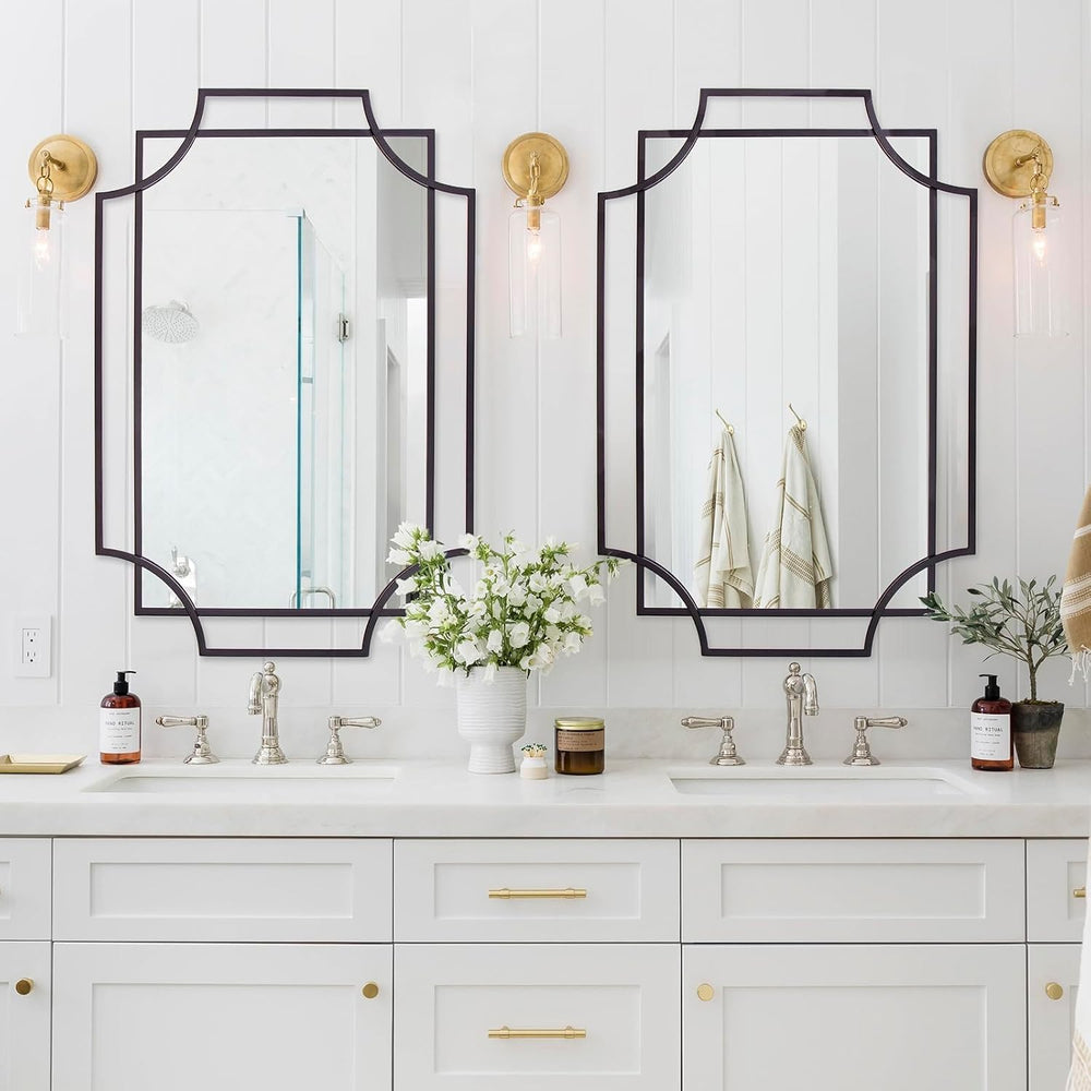 Large Wall Mirrors for Decor, Black Bathroom Mirror 40''X28''