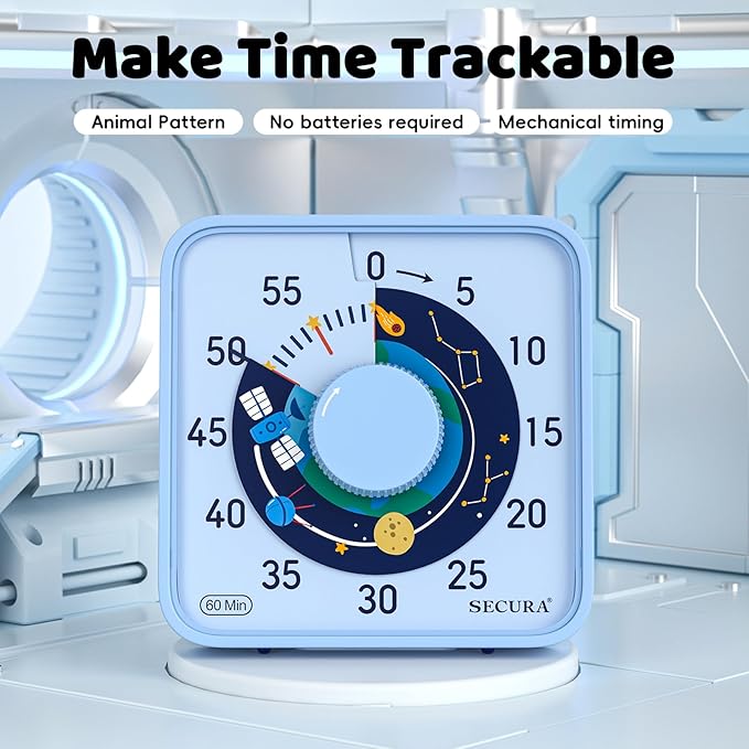 Secura 7.5-Inch Satellite Pattern Visual Timer - Image 2