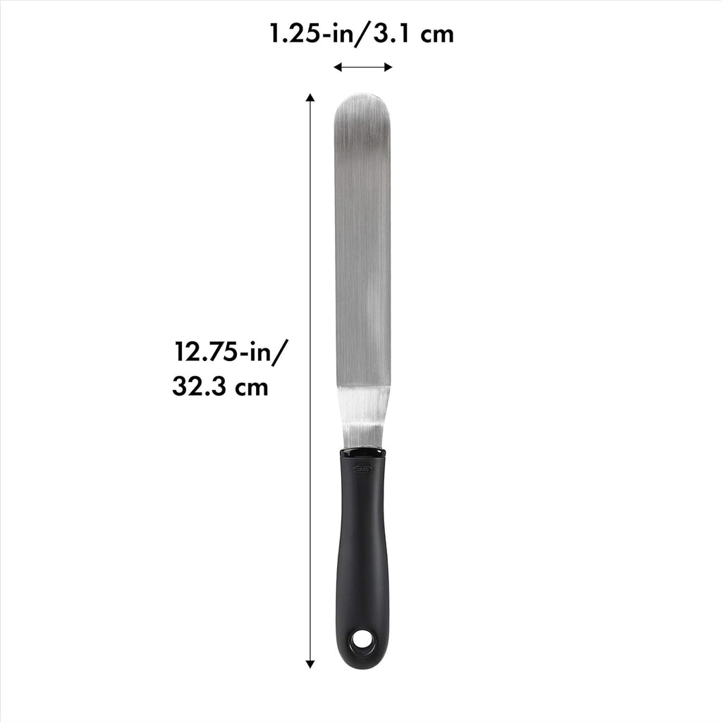 OXO Good Grips Stainless Steel Fish Turner and OXO Good Grips Bent Icing Spatula Bundle