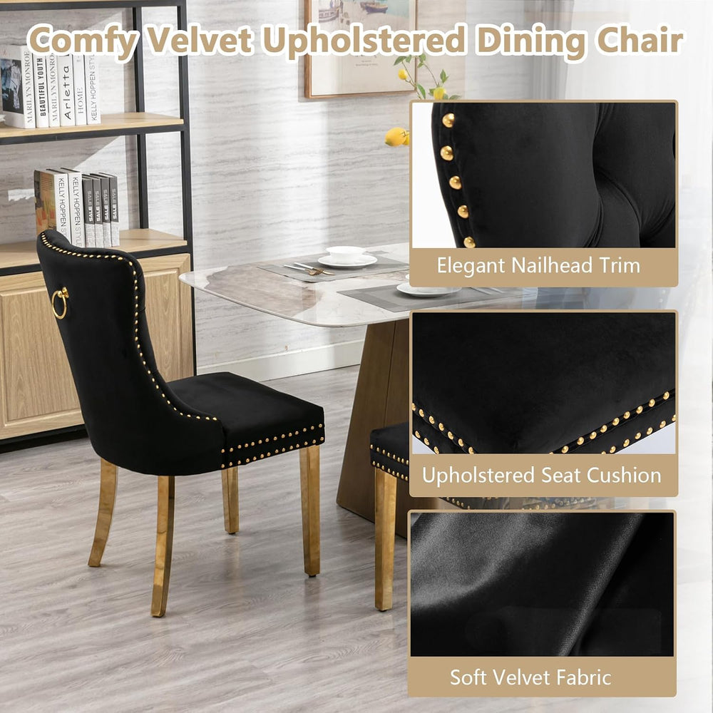 5 Piece Dining Table Set Rectanglar Glass Dining Set for 4 Modern Small Kitch...