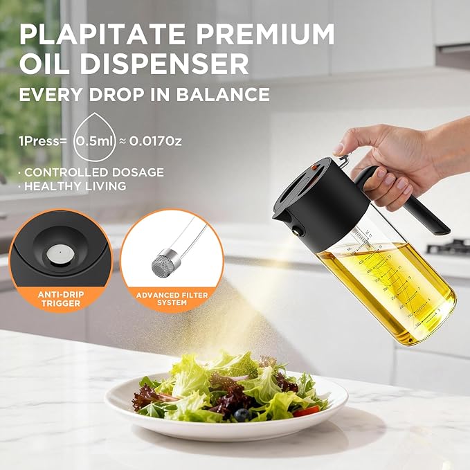 PLAPITATE 17oz/500ml Premium Olive Oil Sprayer - Image 2