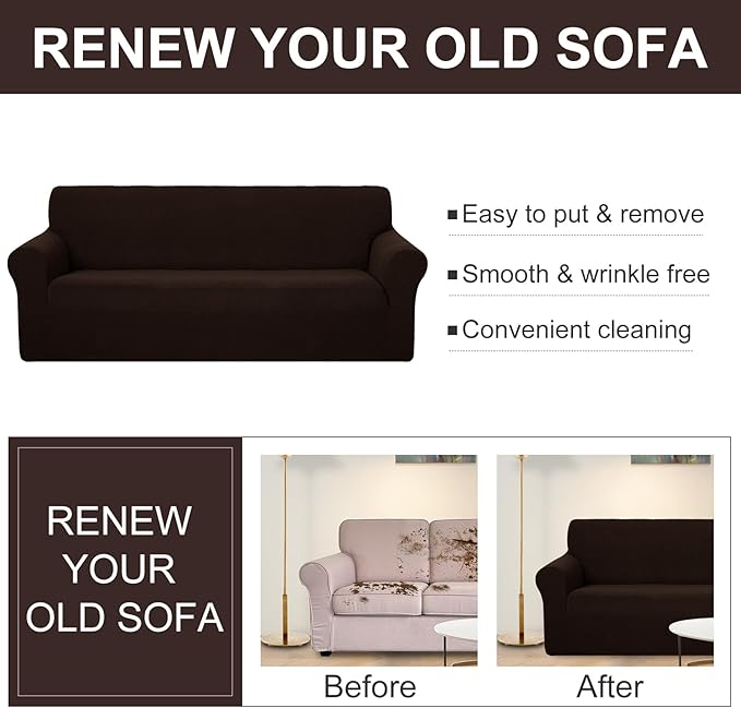 U-NICE HOME Stretch Couch Cover Sofa Cover Washable Sofa Slipcover Furniture - Image 5
