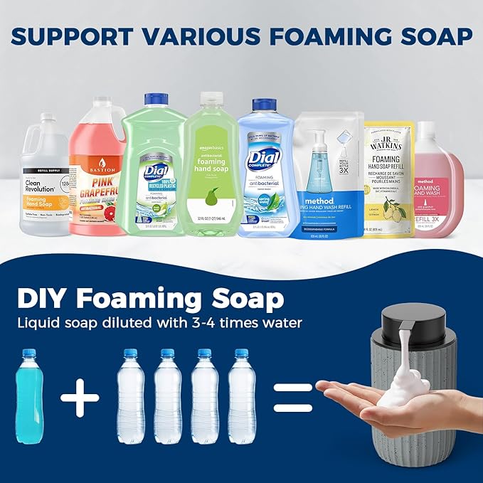 Ceramic Foaming Hand Soap Dispenser，12 oz Bathroom Soap Dispensers， Lotion - Image 5