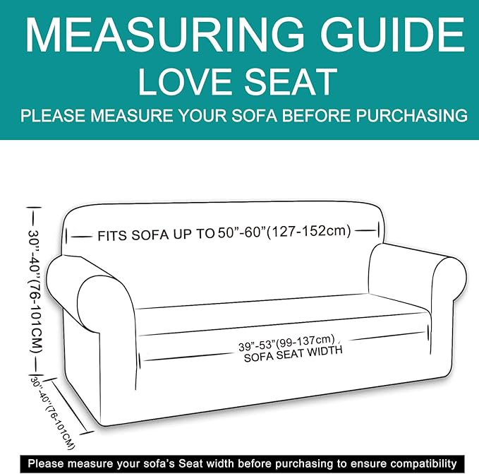 U-NICE HOME Loveseat Cover Stretch Couch Cover Sofa Cover Sofa Slipcover - Image 6