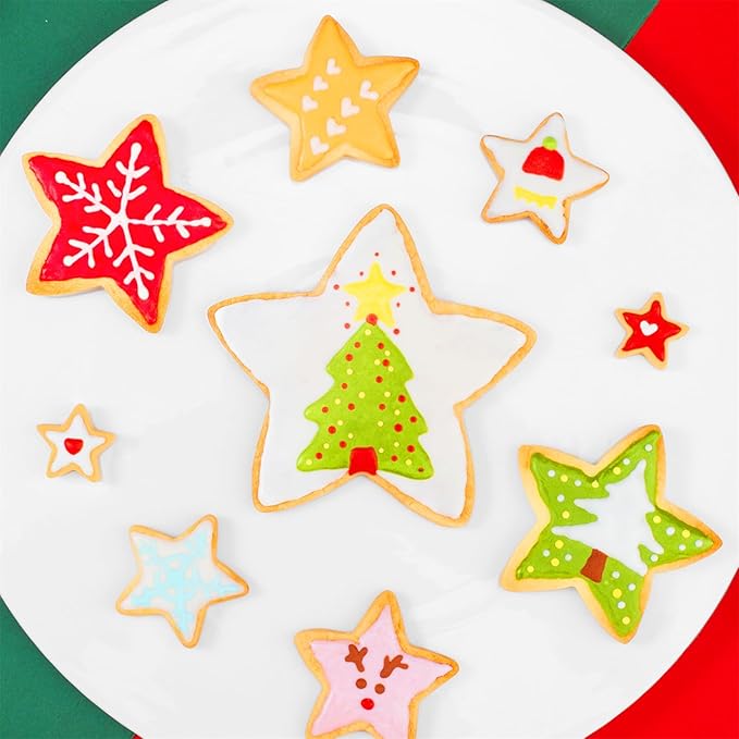 Nifogo Star Cookie Cutters 5 Pcs, Mini Small Large Sizes Stainless Steel - Image 4
