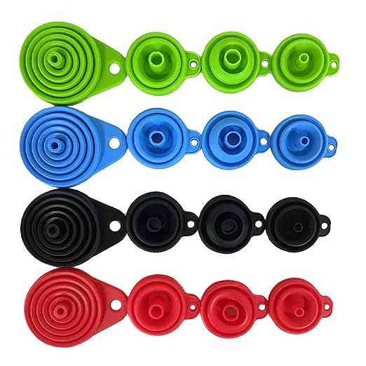 Set of 4 Silicone Collapsible Kitchen Funnel - Image 5