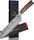 Sunnecko Chef Knife Sharp Santoku Knife 7 Inch, High Carbon Stainless Steel by Sunnecko