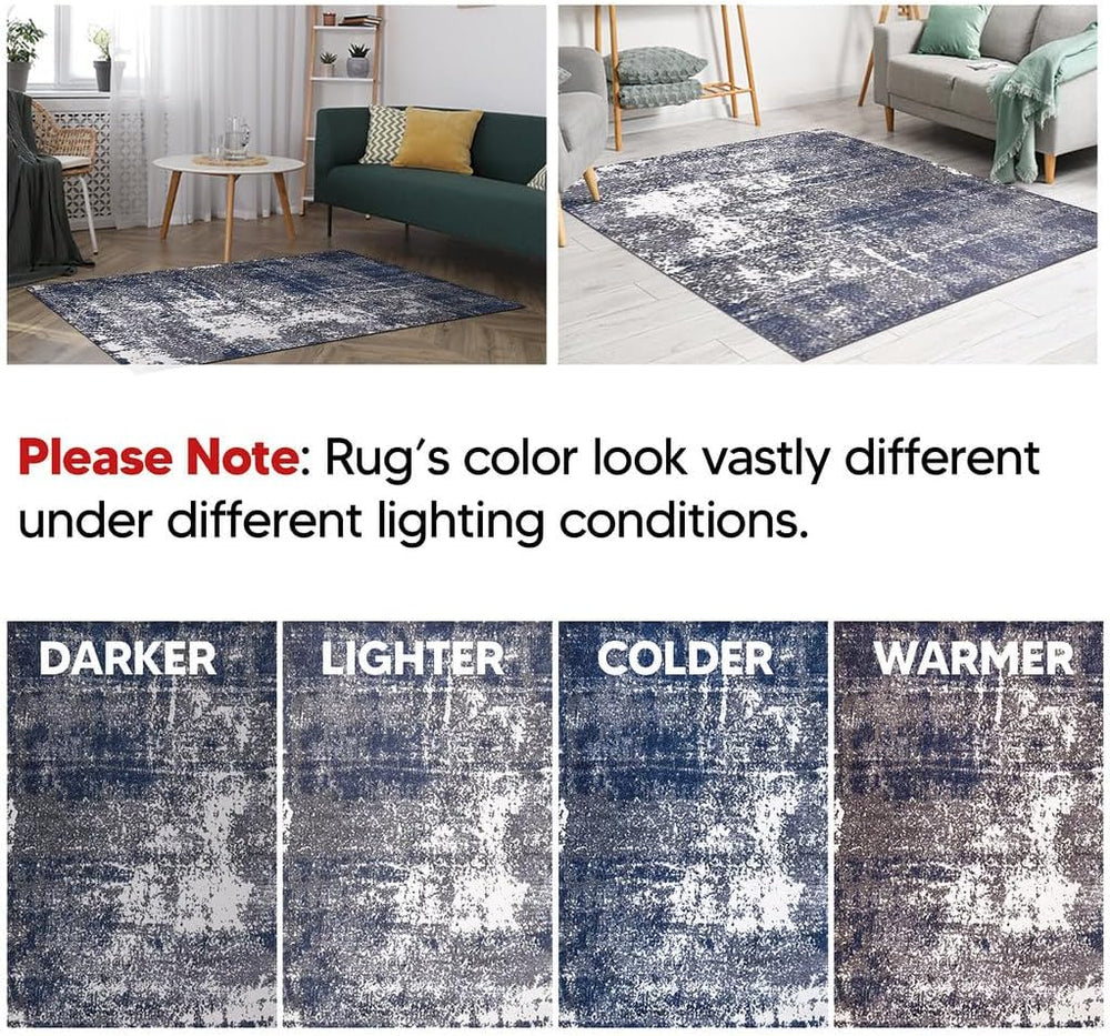 Keen Home Design Abstract Non-Shedding Area Rug, Soft Thick Pile, 4x6