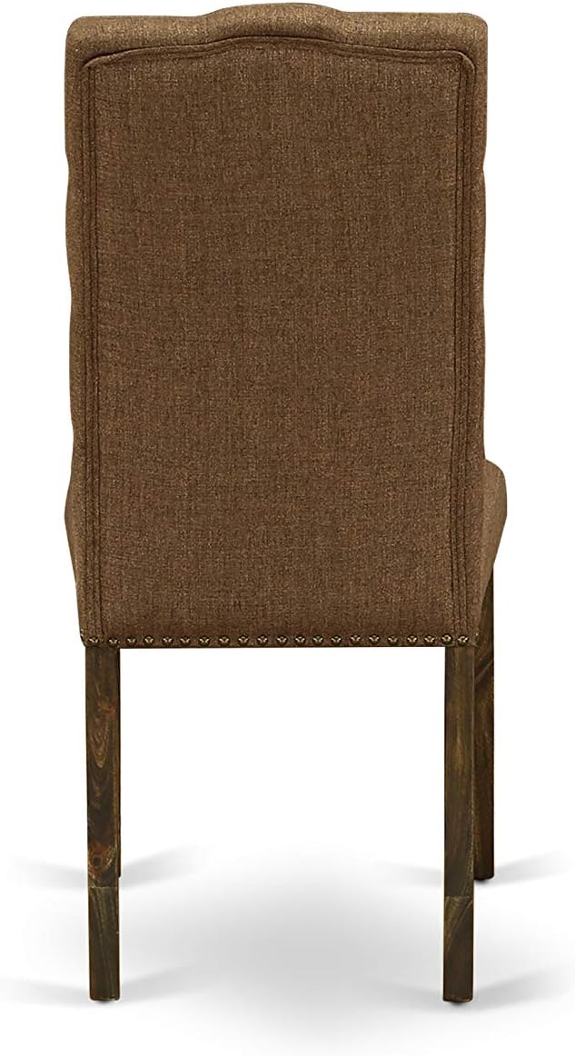 East West Furniture F3EL7-718 7 Piece Kitchen Table Set Consist of a Round Di...