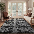 4x6 Ft Shag Rugs for Bedroom Living Room, Tie-Dyed Ultra Soft Fluffy Furry Area by Cuzwlovita