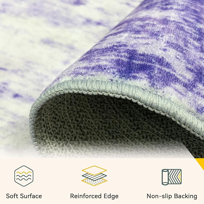 Washable Area Rugs 2'x3' Non-Slip Modern Abstract Soft - Image 4