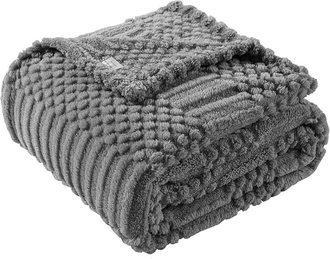 50x70 Inch Grey Throw Blanket by Unknown