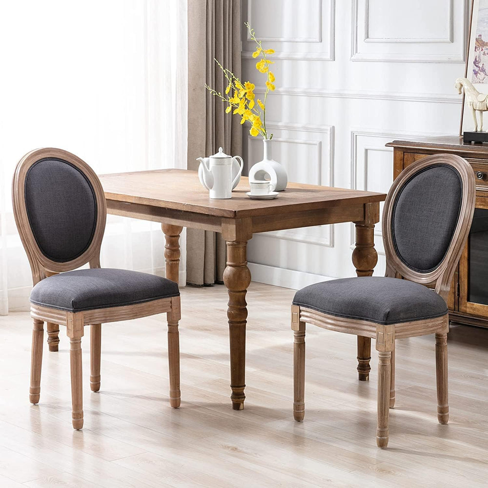 Nrizc French Dining Chairs Set of 2, Farmhouse Dining Chairs, Vintage Country...