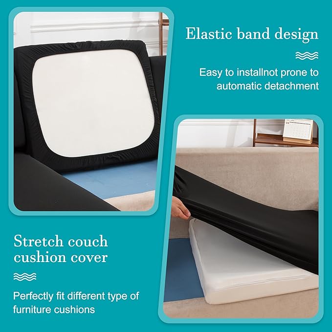 12 Pcs Stretch Patio Cushion Covers, Outdoor Couch Covers Replacement, Outdoor - Image 5