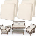 Newwiee Set of 4 Stretch Patio Cushion Covers Sofa Couch Seat Chair Slipcovers by Newwiee