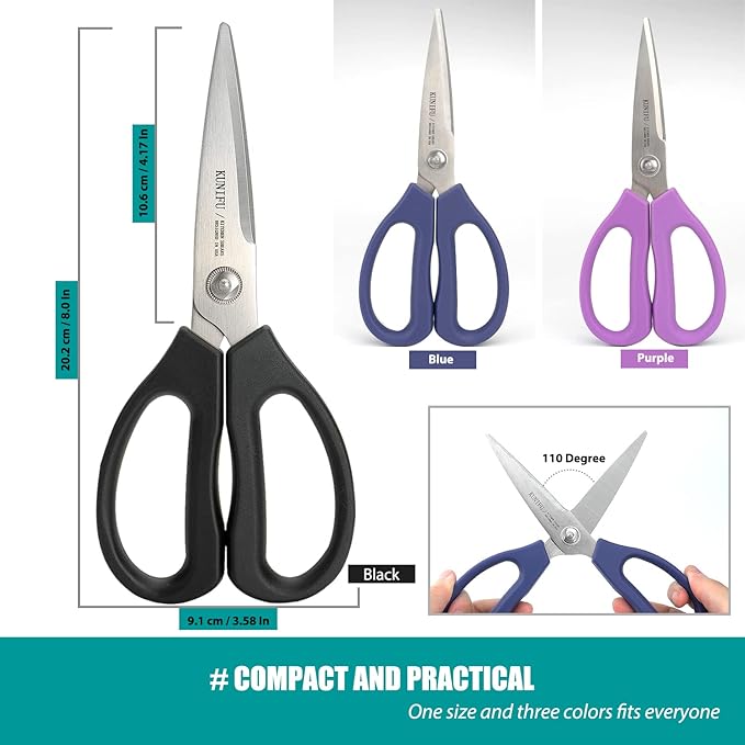 KUNIFU Kitchen Scissors, All Purpose Kitchen Shears, Heavy Duty Come Apart - Image 9