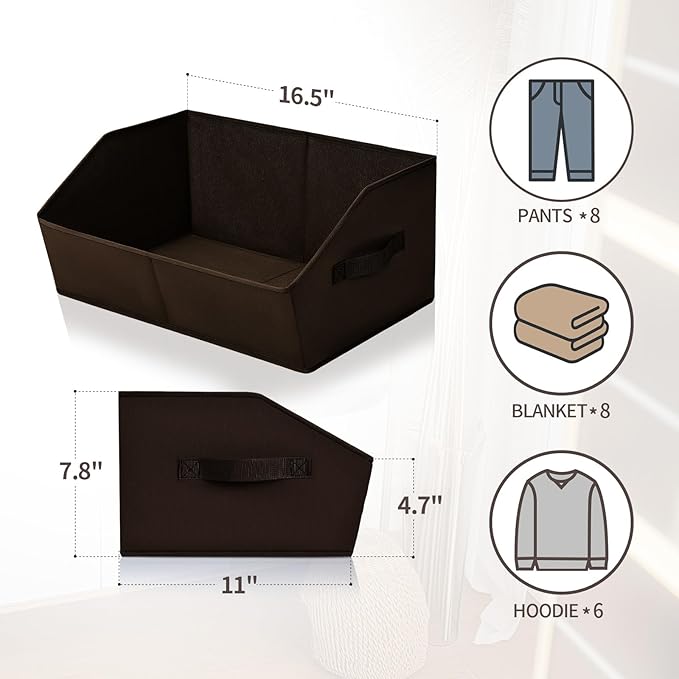 Homsorout Trapezoid Closet Storage Bins - Image 2