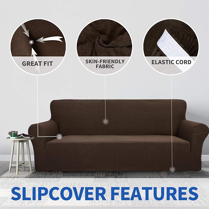 ZNSAYOTX 1 Piece Jacquard Chair Slipcovers - Image 5