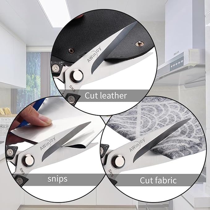 Heavy Duty Sharp Kitchen Scissors, Bread - Image 6