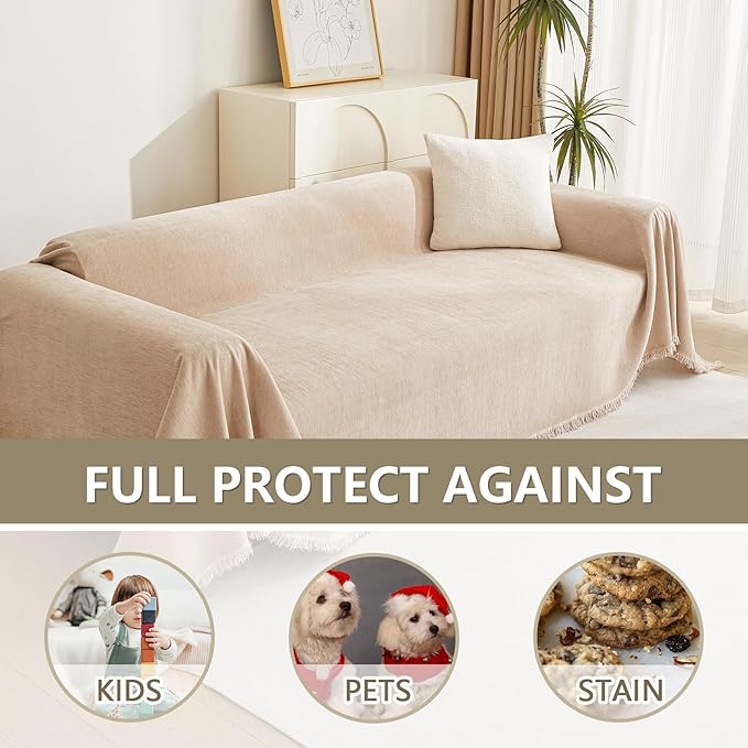 MYSKY HOME Couch Cover 3 Cushion Sofa - Image 4