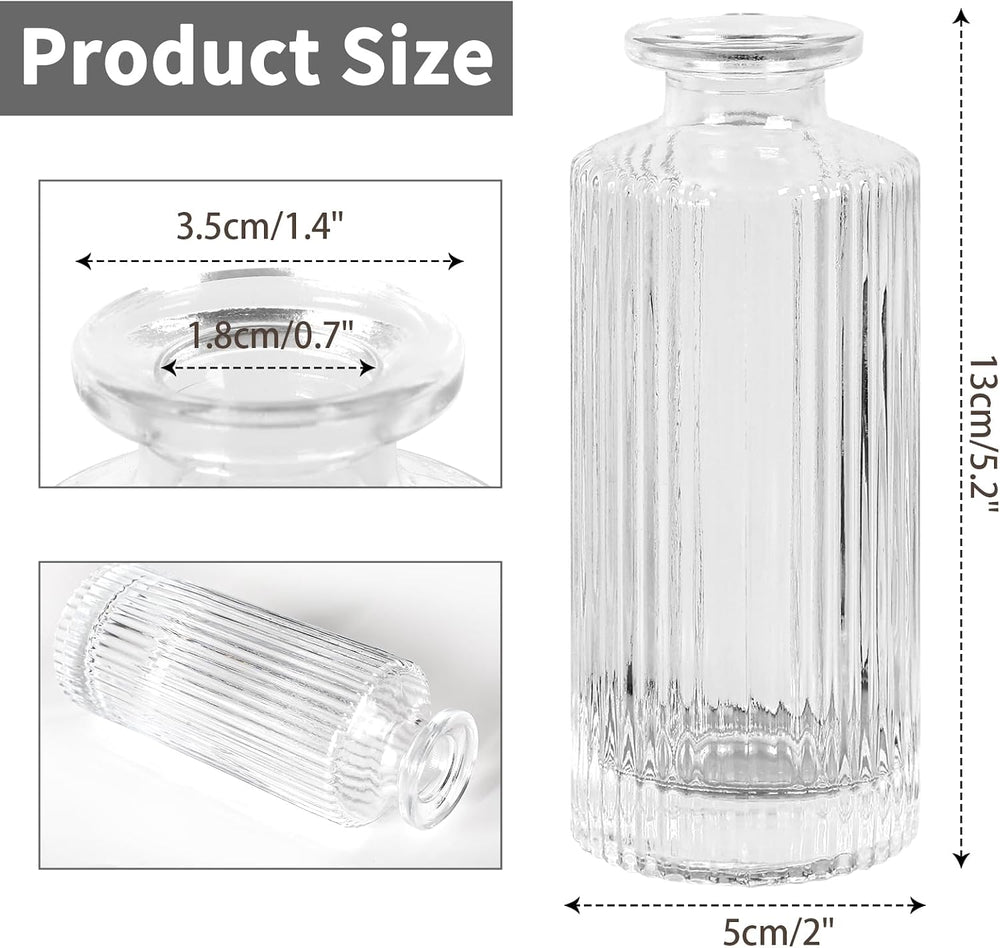 Set of 20 Glass Bud Vases Small Mini Flower Vases for Centerpieces