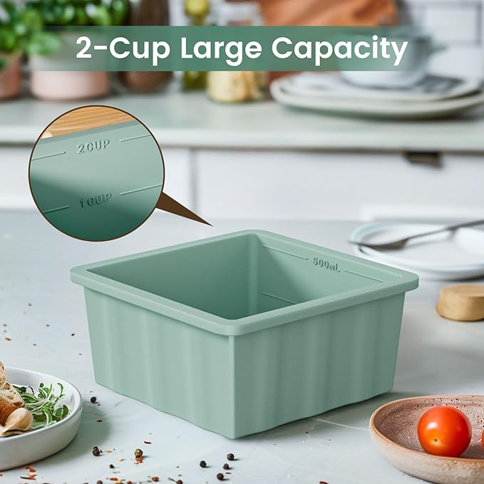 Silicone Freezer Tray for Soup Ice Cubes: 2-Cup Freezing Trays - Image 5
