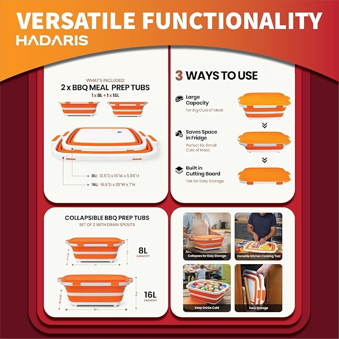 All-in-One Collapsible BBQ Prep Tub - Image 7