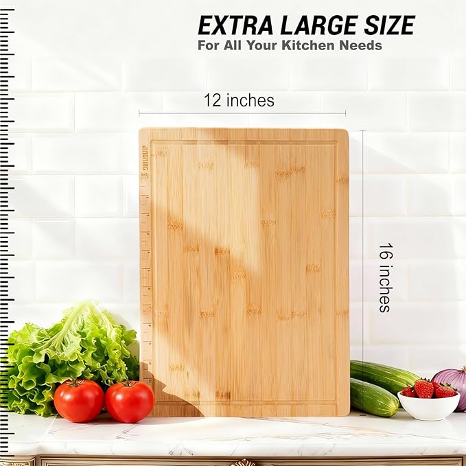 JINGNING Large Wooden Cutting Boards - Image 2