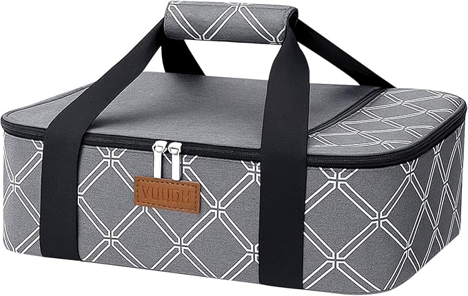 Casserole Carrier Bag, Single Insulated Food Bag, Hot Cold Lasagna Holder Tote by Vuudh