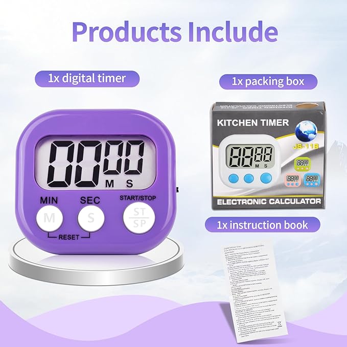24 Pack Timers Magnetic Kitchen Timer Cooking Timers - Image 3
