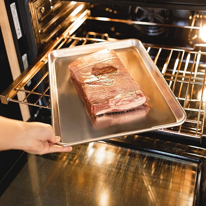 KITCHENATICS Aluminum Half Sheet Size Baking Pans, Nonstick Cookie Sheets - Image 8