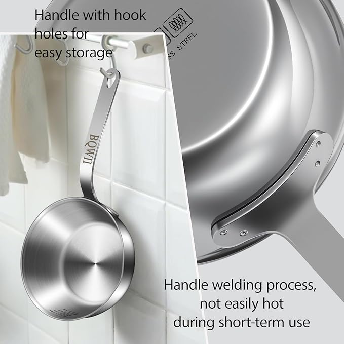 18/10 Stainless Steel Butter Warmer, 13.5 fl oz, Baby Food, Egg Pan, Compatible - Image 6