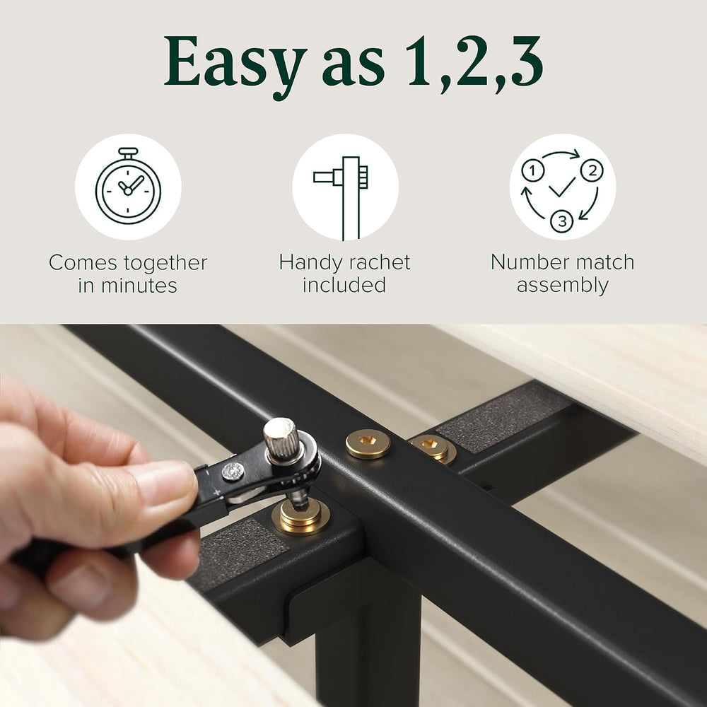 Zinus 14 Inch Ellie Bamboo Platform Bed Frame, No Box Spring Needed, King