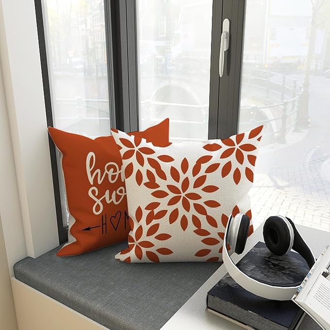 YCOLL Fall Pillow Covers 16x16 Set of 4, Modern Sofa Throw Pillow Cover - Image 3