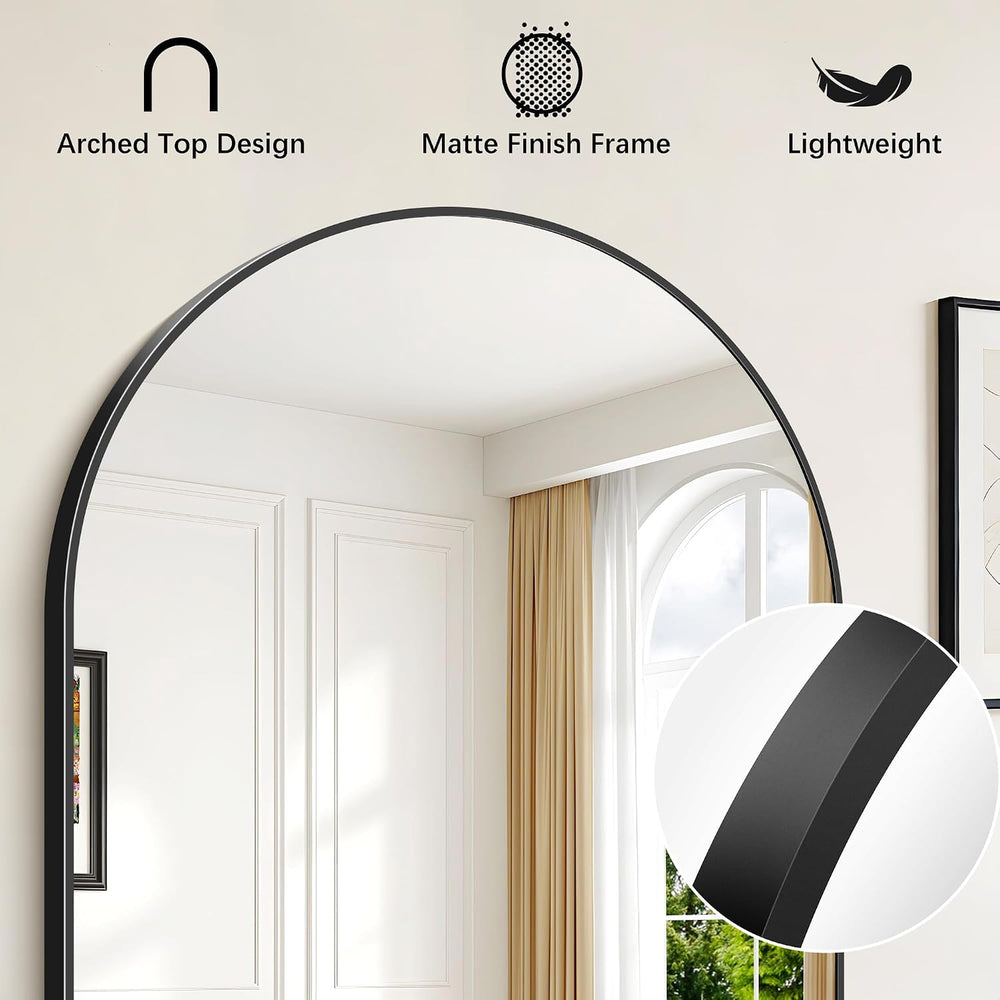 Arched Bathroom Mirror 24x16 Inch 2-Pack, Black Bathroom Mirror Wall Mounted ...