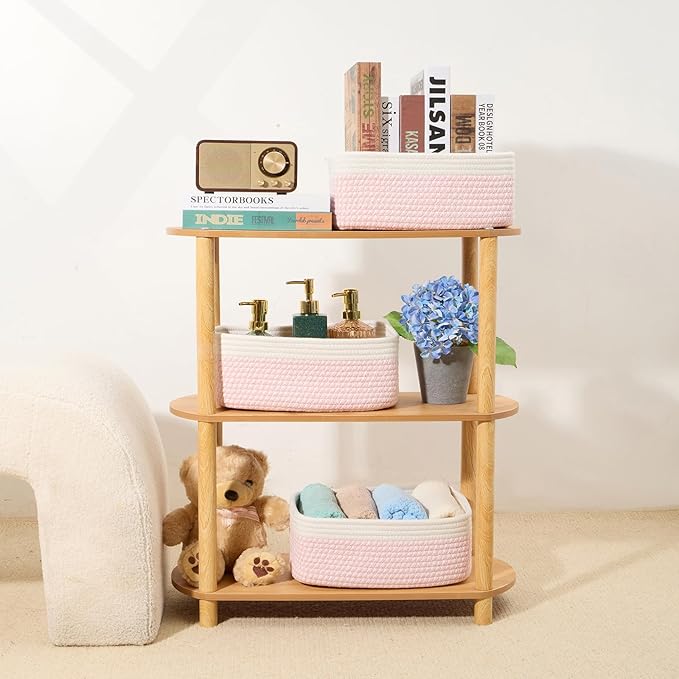 MiniArk Small Storage Baskets for Organizing | Closet Organizer Bins | Shelf - Image 6
