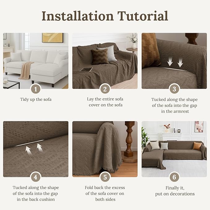 HOMERILLA Sectional Couch Covers - Image 6
