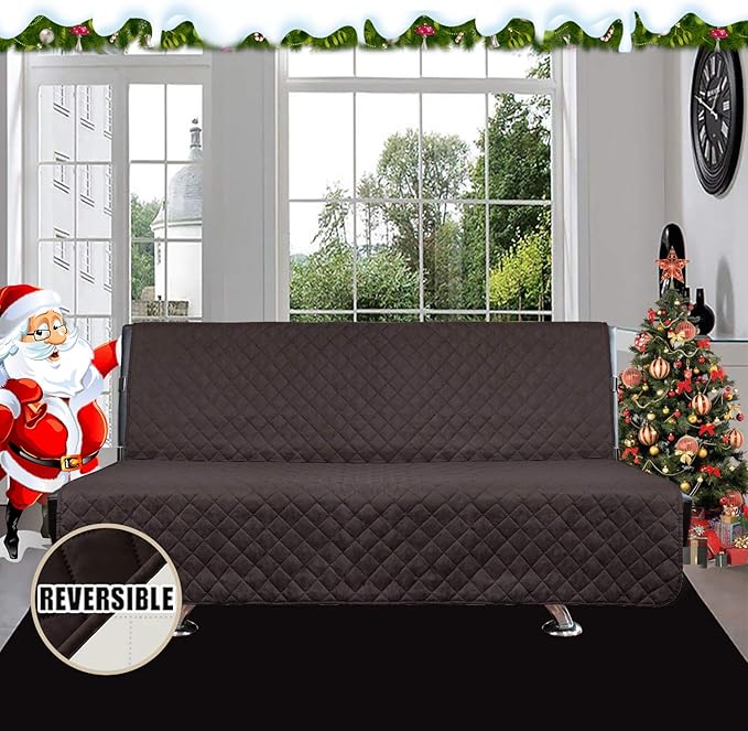 Easy-Going Futon Sofa Slipcover Reversible Sofa Cover Armless Cover Furniture - Image 2