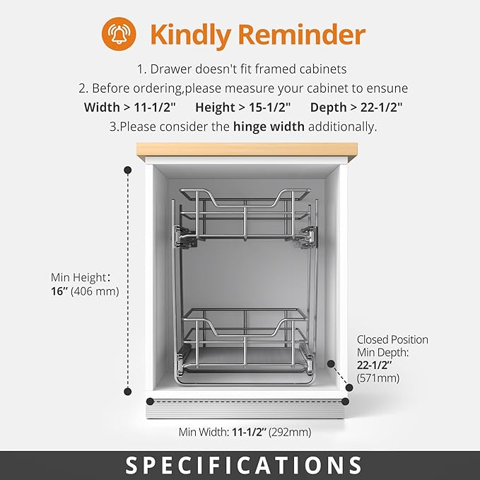 ZOINLIY Pull Out Cabinet Organizer, Versatile Slide Out Kitchen Organizers and
