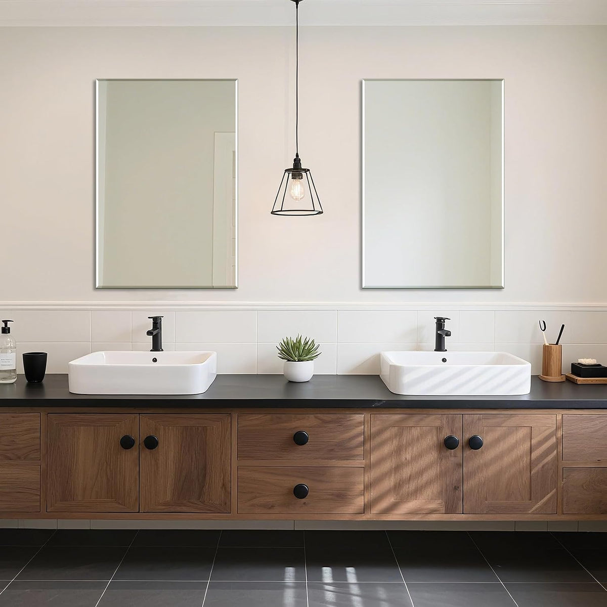 24"x36" bathroom vanity mirror for over sink, frameless, main product view