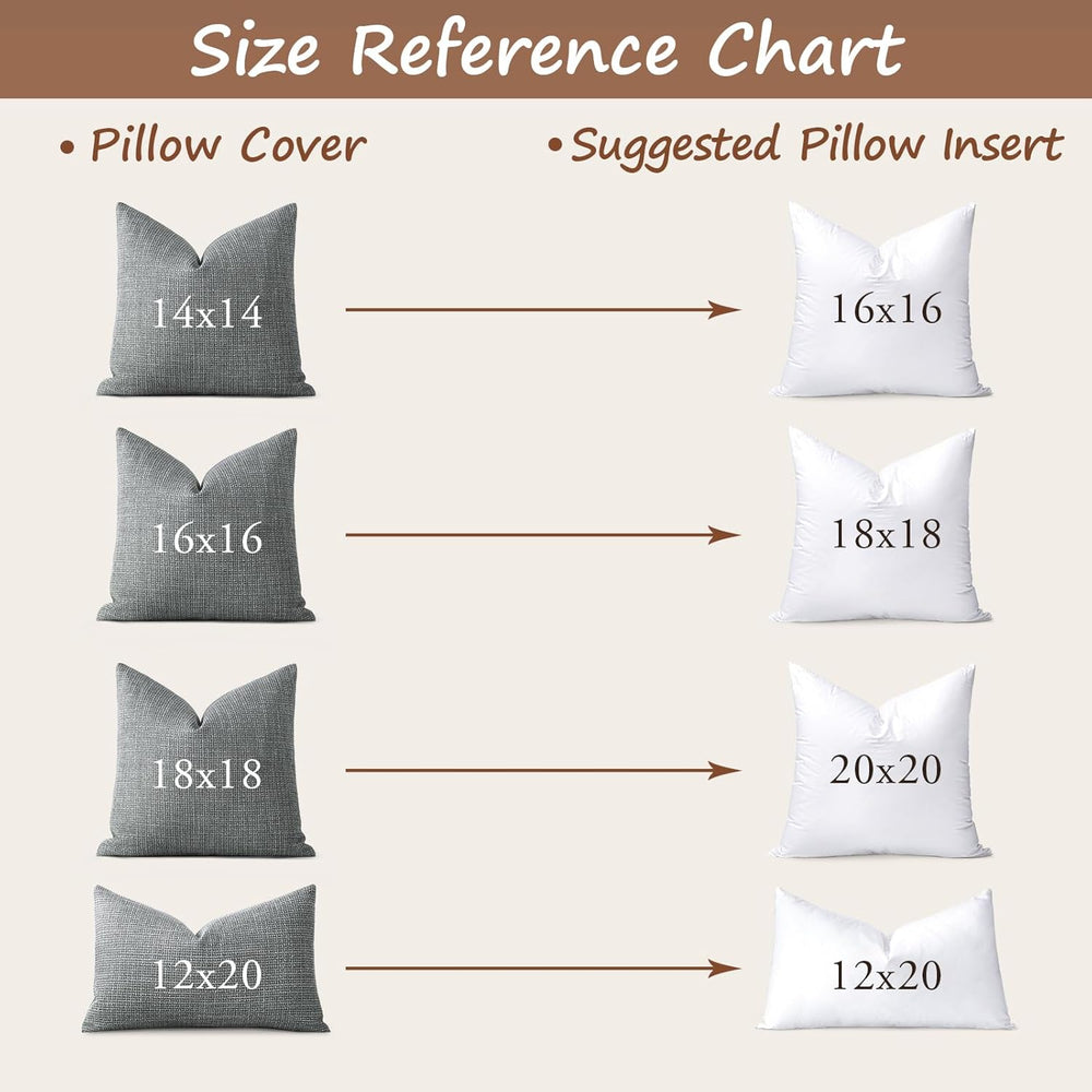Artscope Synthetic Down Pillow Insert, 20x20 Throw Pillow Inserts Set of 2