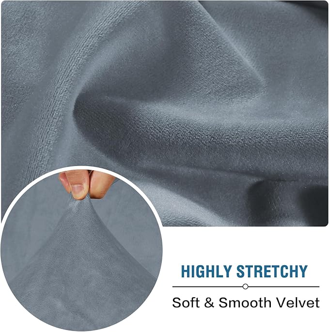 H.VERSAILTEX Velvet Stretch Individual Couch Cushion Cover Plush Slipcover - Image 5