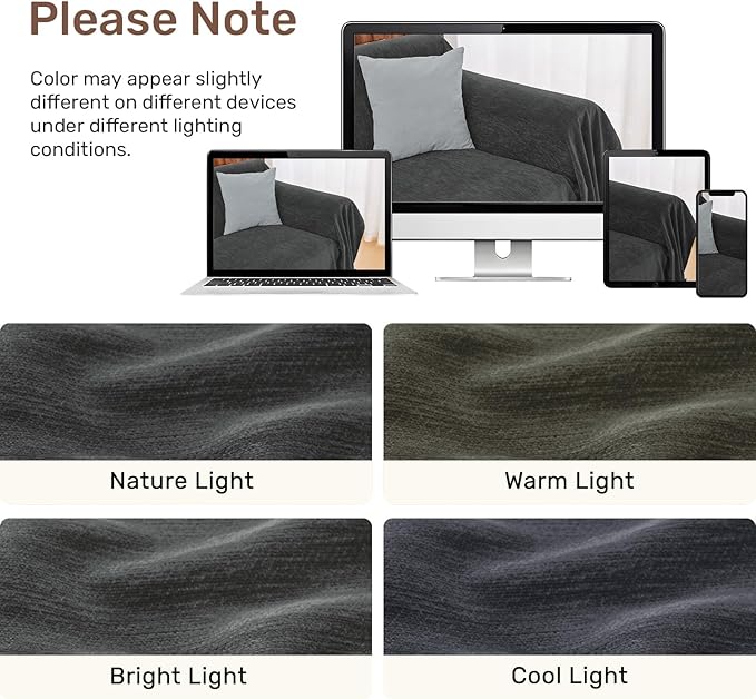 Sectional Couch Covers, 2 Pieces Washable L Shaped Couch Covers Sofa Blanket - Image 8