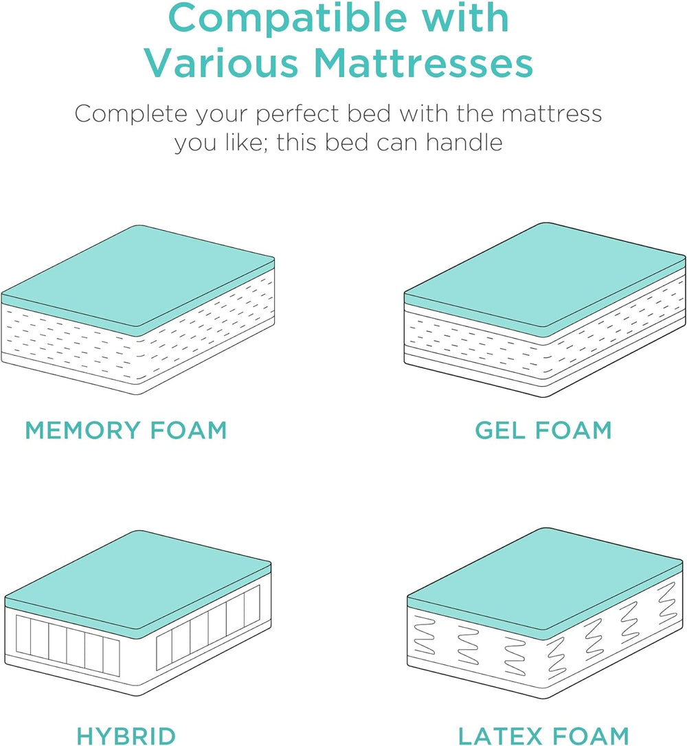 Best Choice Products Ergonomic Queen Size Adjustable Bed Frame, Electric Base...